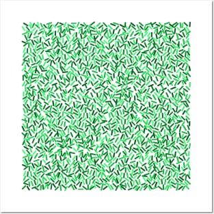 Green Sprinkles Pattern Posters and Art